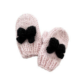 The Blueberry Hill The Blueberry Hill Baby Bow Mitten - Pink/Black