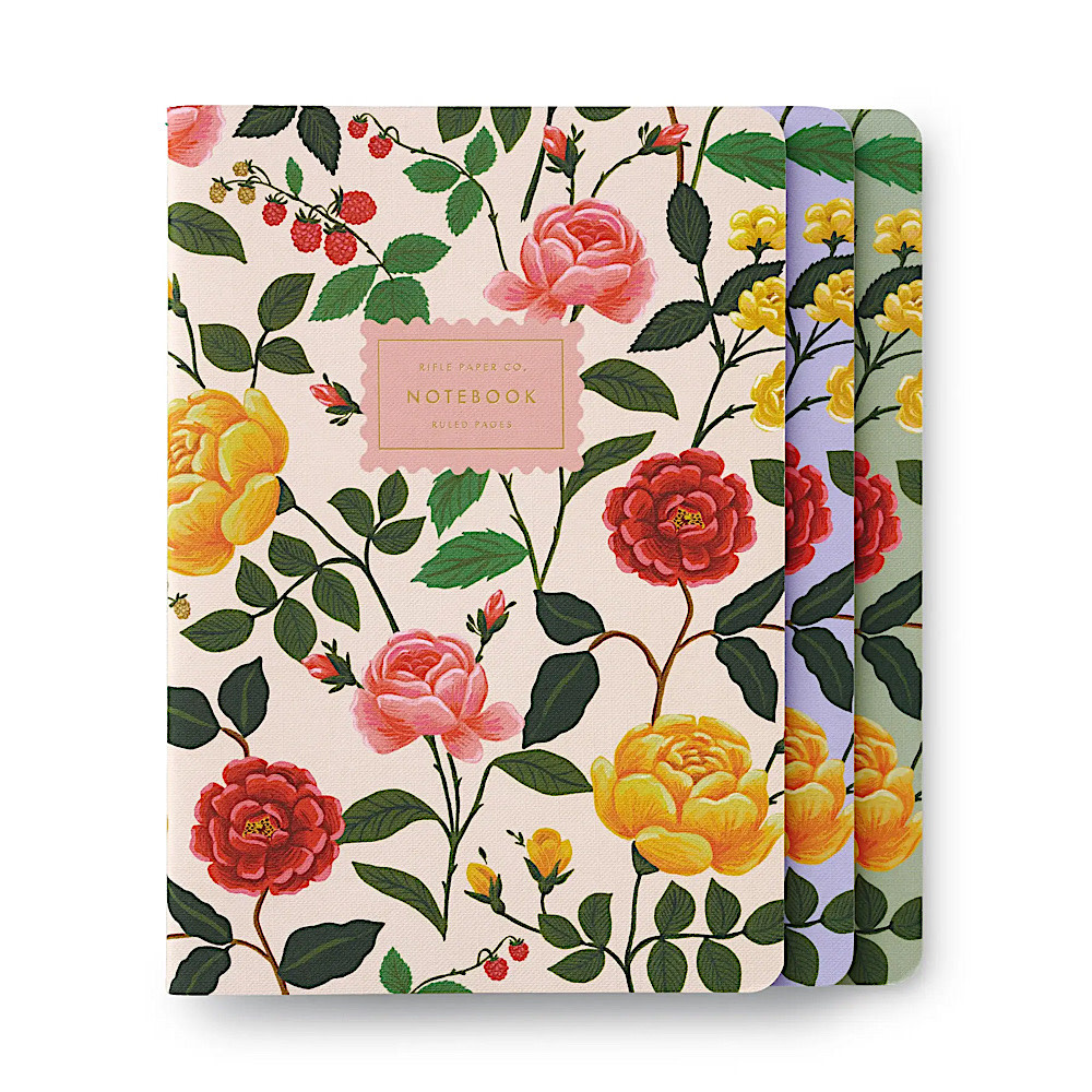 Rifle Paper Co. - Set of 3 Notebooks - Roses