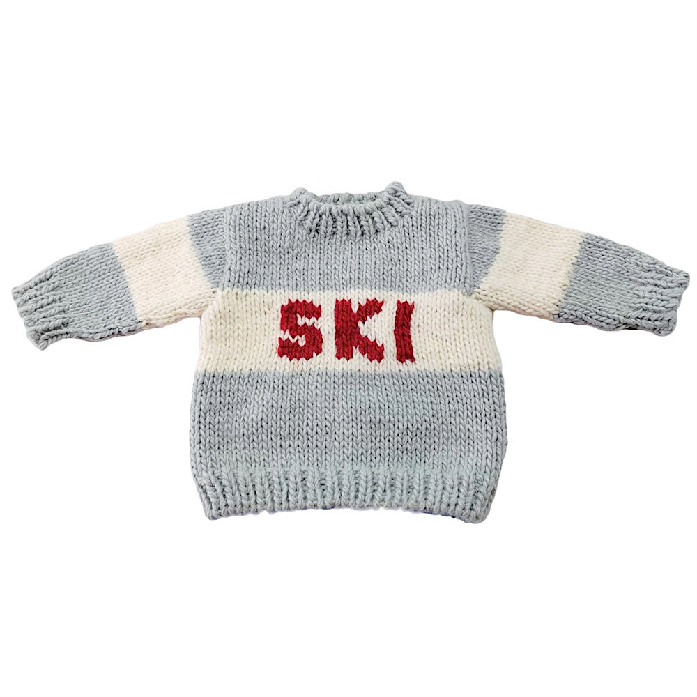 The Blueberry Hill Baby Ski Sweater - Bowie Grey