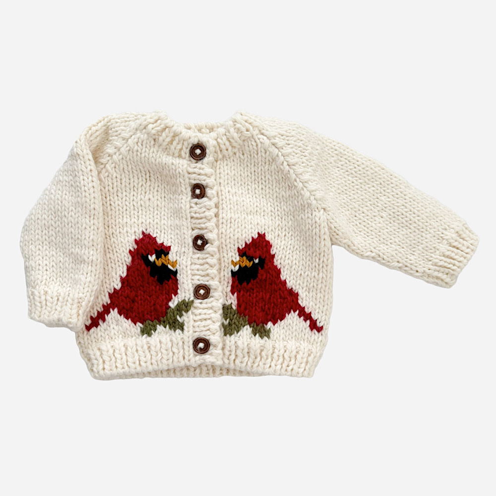 The Blueberry Hill Baby Cardinal Cardigan - Cream