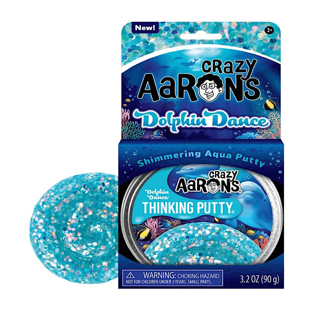 Crazy Aaron's Thinking Putty - 4" - Dolphin Dance