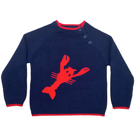 Petit Ami & Zubels Zubels Children's Lobster Knit Sweater Navy