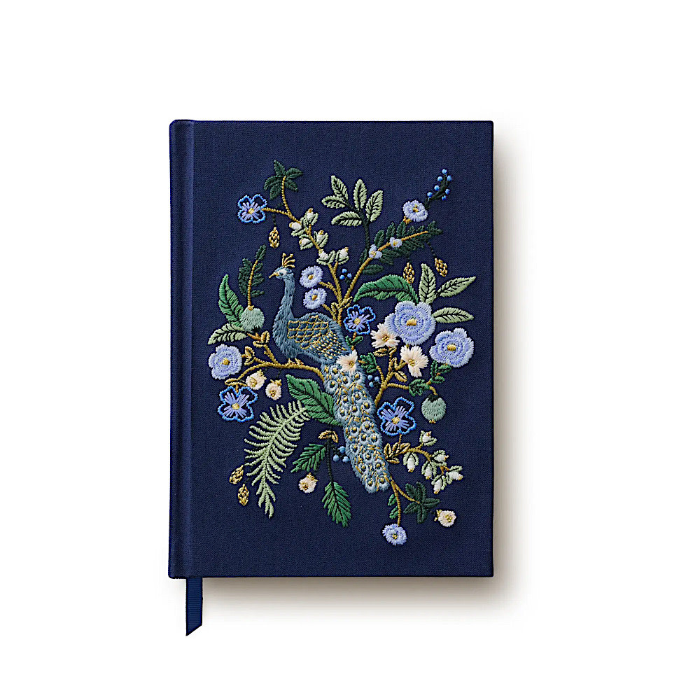 Rifle Paper Co. - Embroidered Journal - Peacock