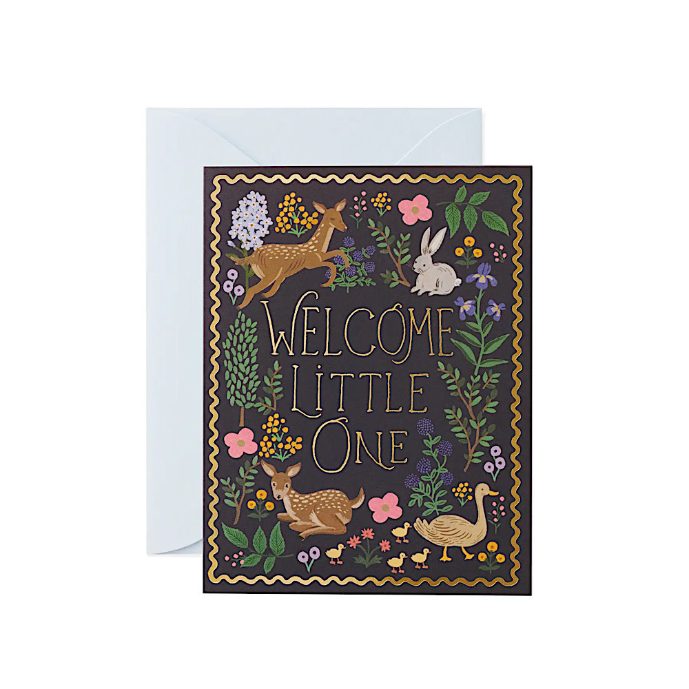 Rifle Paper Co. Rifle Paper Co. Woodland Welcome Little One Card