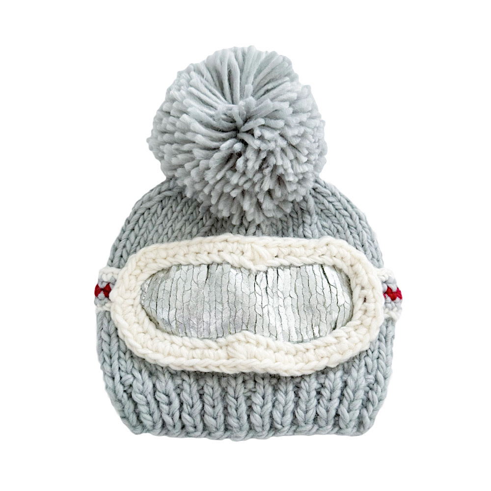 The Blueberry Hill Baby Hat Ski Goggles - Bowie Grey