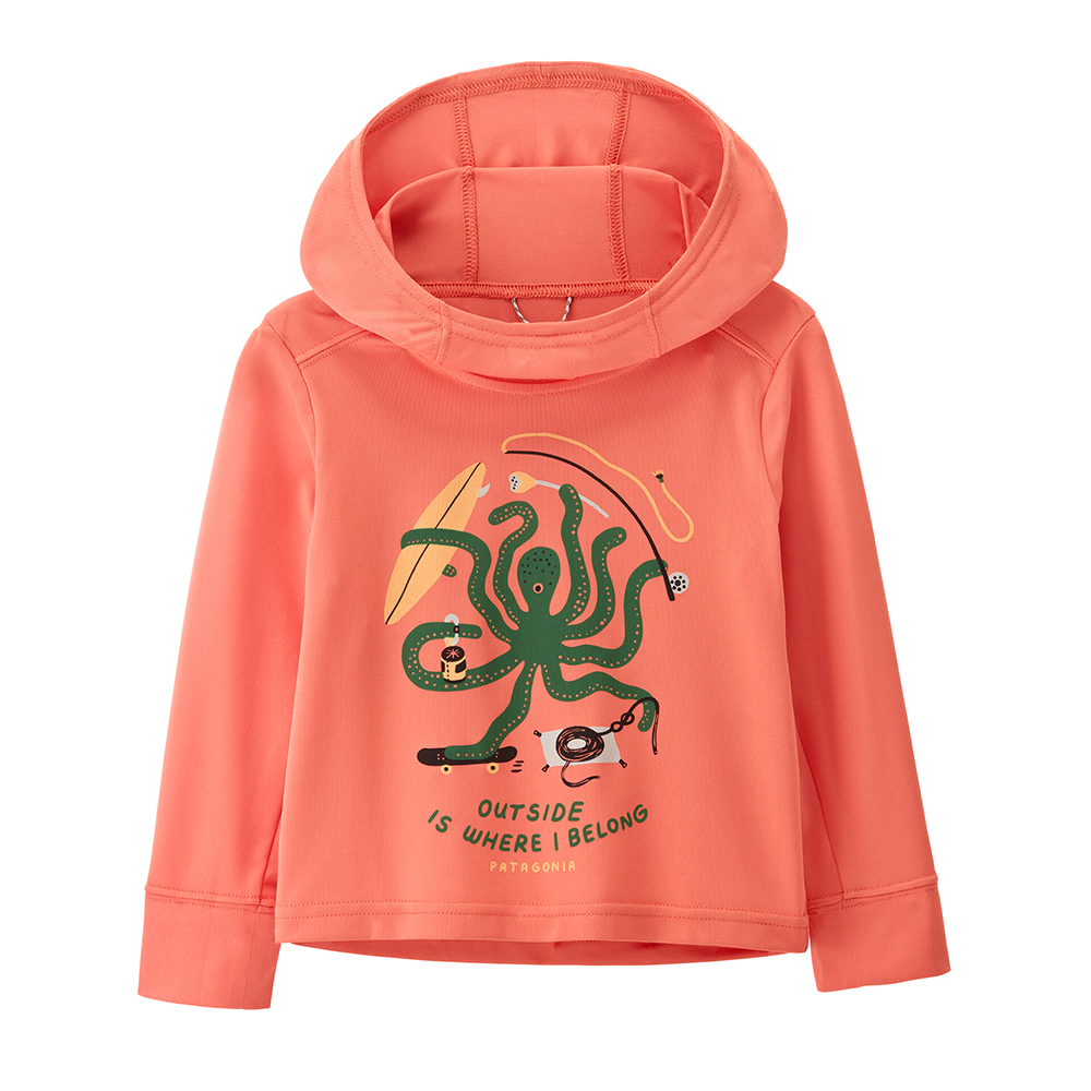 Patagonia - Baby Capilene Silkweight Hoody - Adventure Arms: Coho Coral