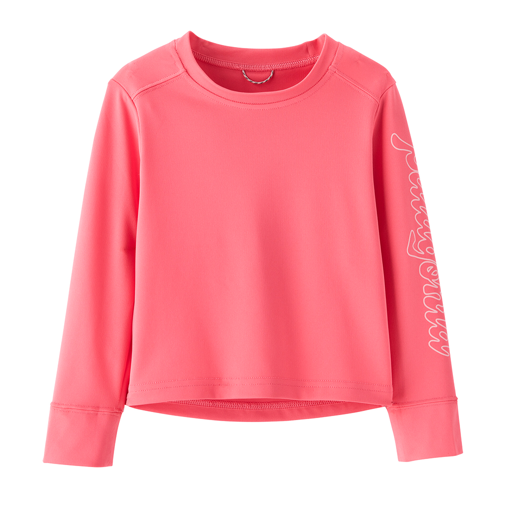 Patagonia - Baby Long-Sleeve Capilene Silkweight T-Shirt - Fitz Script: Afternoon Pink