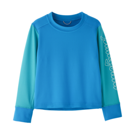 Patagonia Patagonia - Baby Long-Sleeve Capilene Silkweight T-Shirt - Fitz Script: Vessel Blue