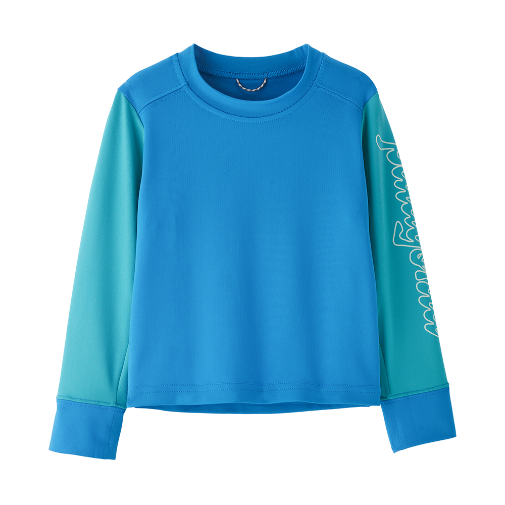 Patagonia - Baby Long-Sleeve Capilene Silkweight T-Shirt - Fitz Script: Vessel Blue