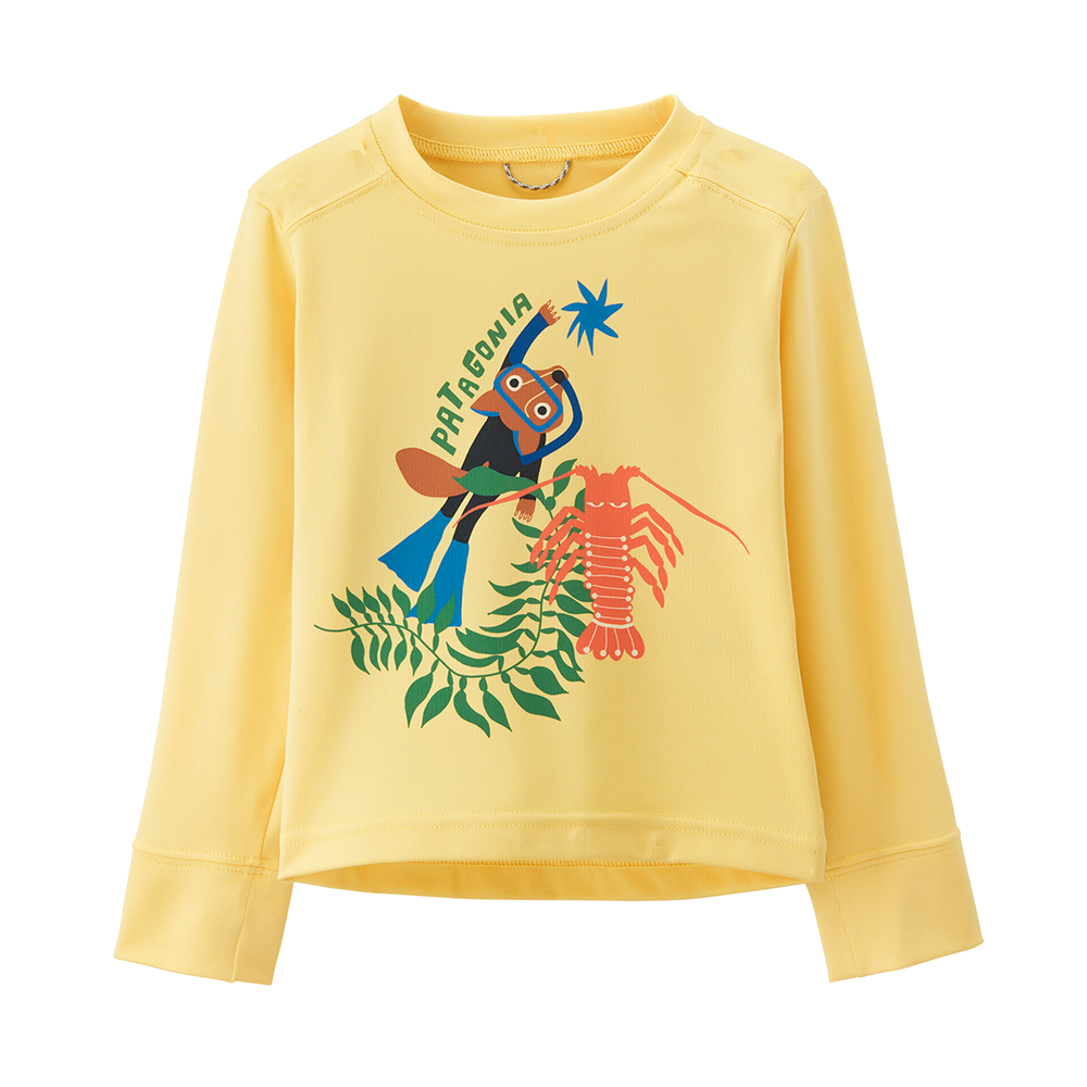Patagonia - Baby Long-Sleeve Capilene Silkweight T-Shirt - Foxplorer: Milled Yellow