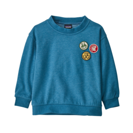 Patagonia Patagonia - Baby Lightweight Crew Sweatshirt - Change Jr. Patches: Wavy Blue