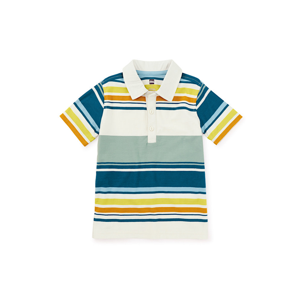 Tea Collection Tea Collection Striped Polo Top - Sea