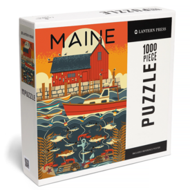 Lantern Press Lantern Press - 1000 Piece Puzzle - Maine Nautical Geometric