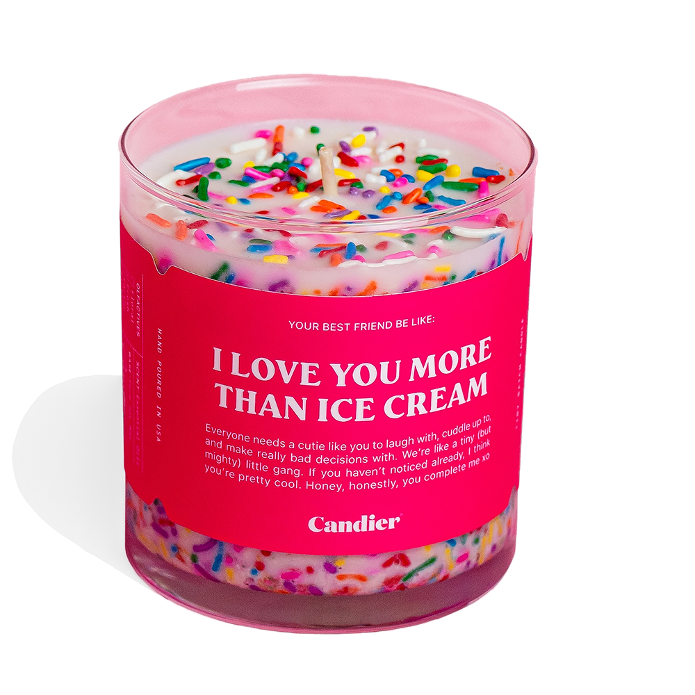 Love You More Than Ice Cream Candle