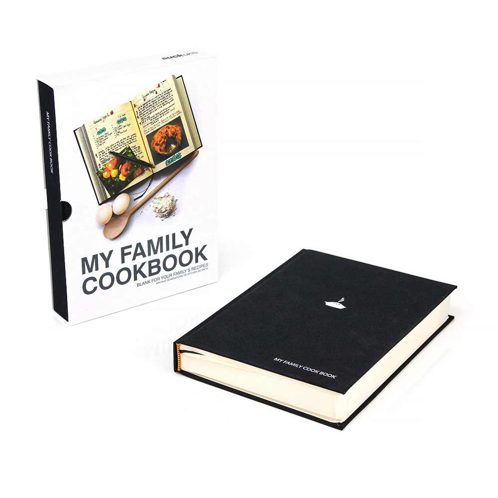 Suck UK My Family Cookbook - Blank Cookbook - Black