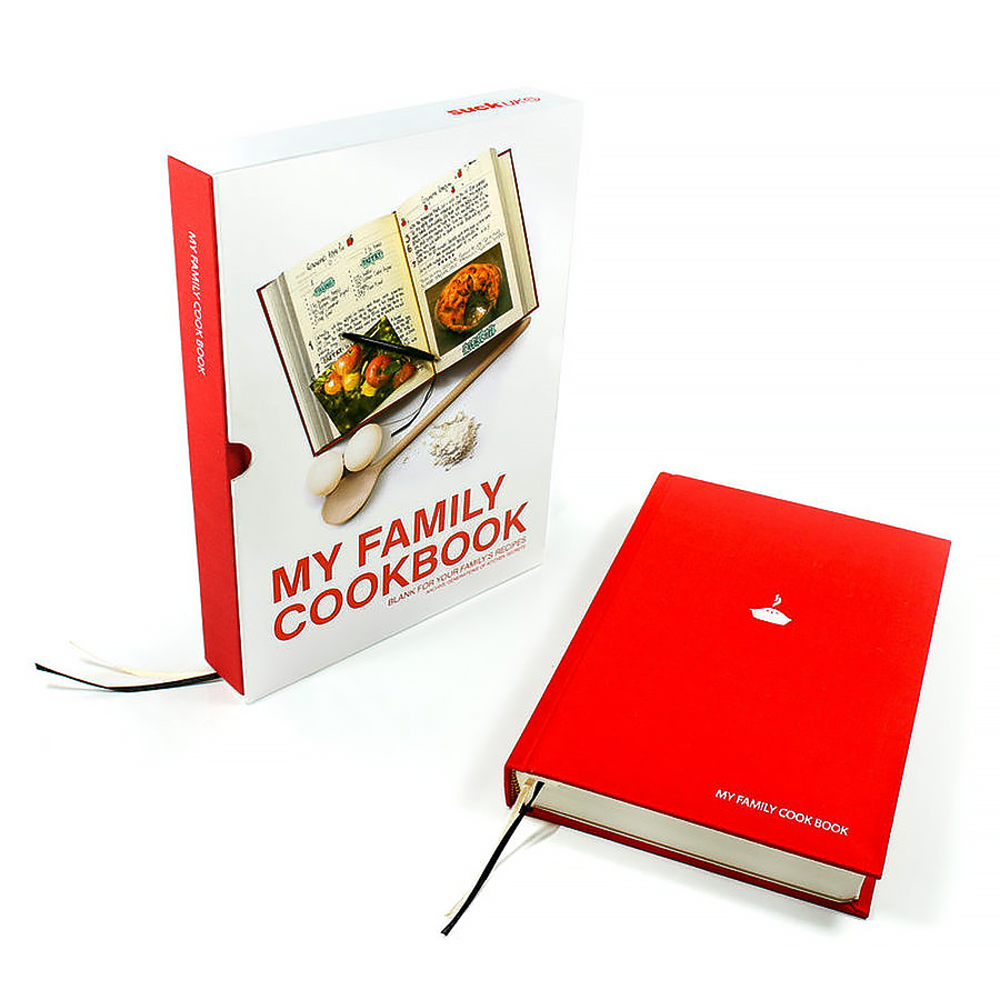 My Family Cookbook - Blank Cookbook - Red