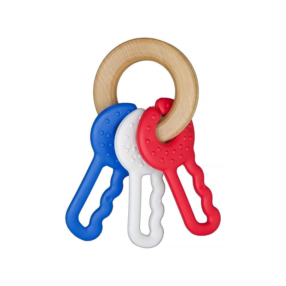 BeginAgain BeginAgain - Clutching & Teething Keys - Red, White & Blue