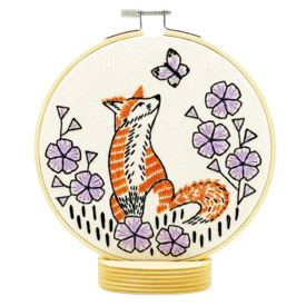 Hook, Line & Tinker Embroidery Kits Inc Hook, Line & Tinker Embroidery Kit - Fox in Phlox