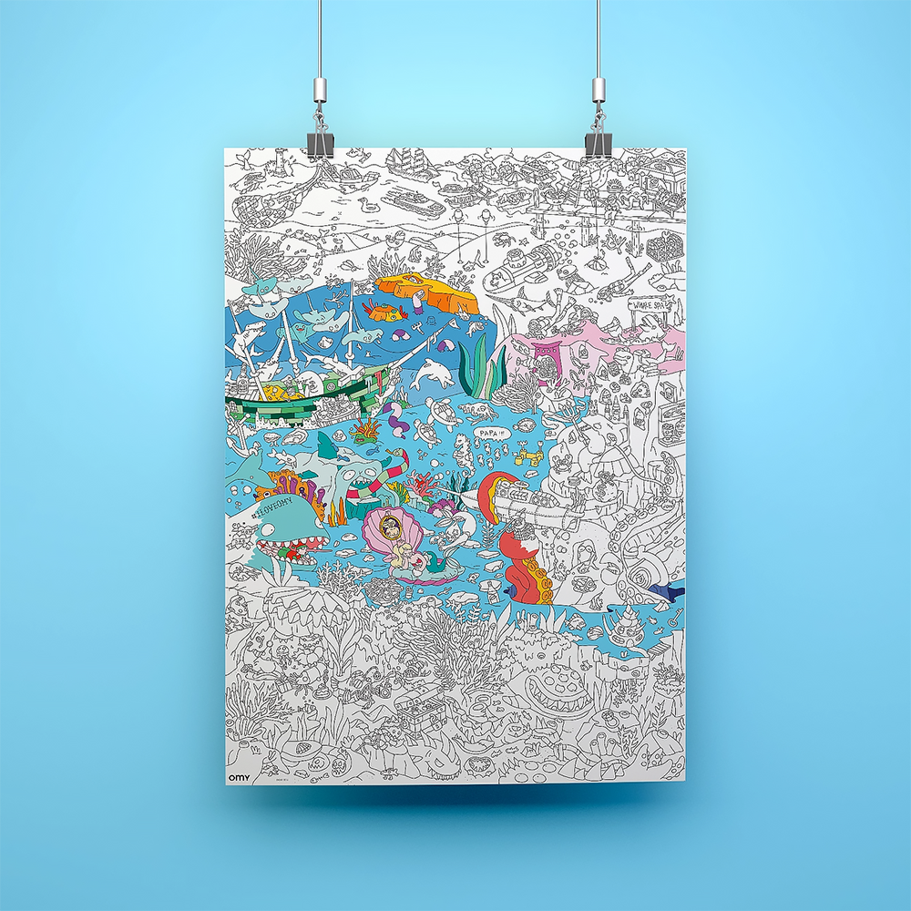 DIY Color In Giant Poster - Ocean