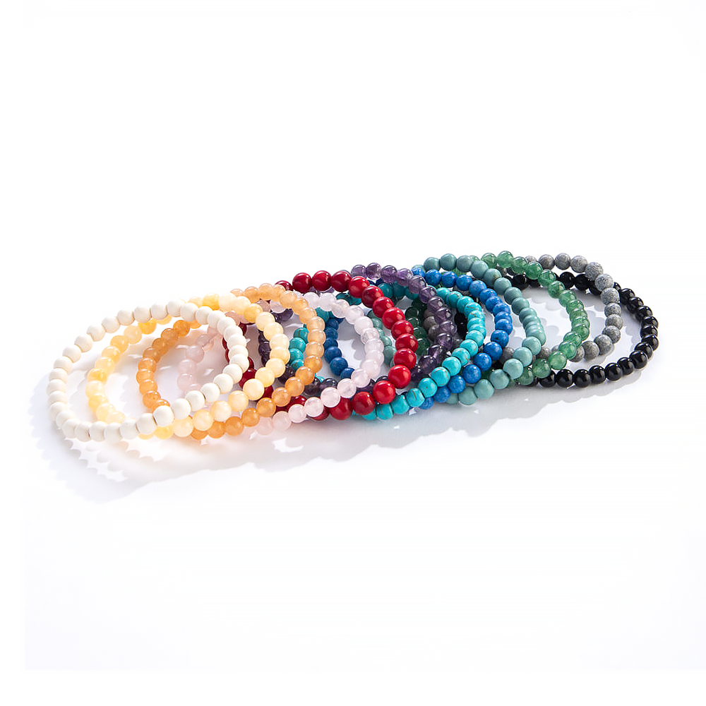 GeoCentral Natural Bead Bracelet - Assorted Gemstone