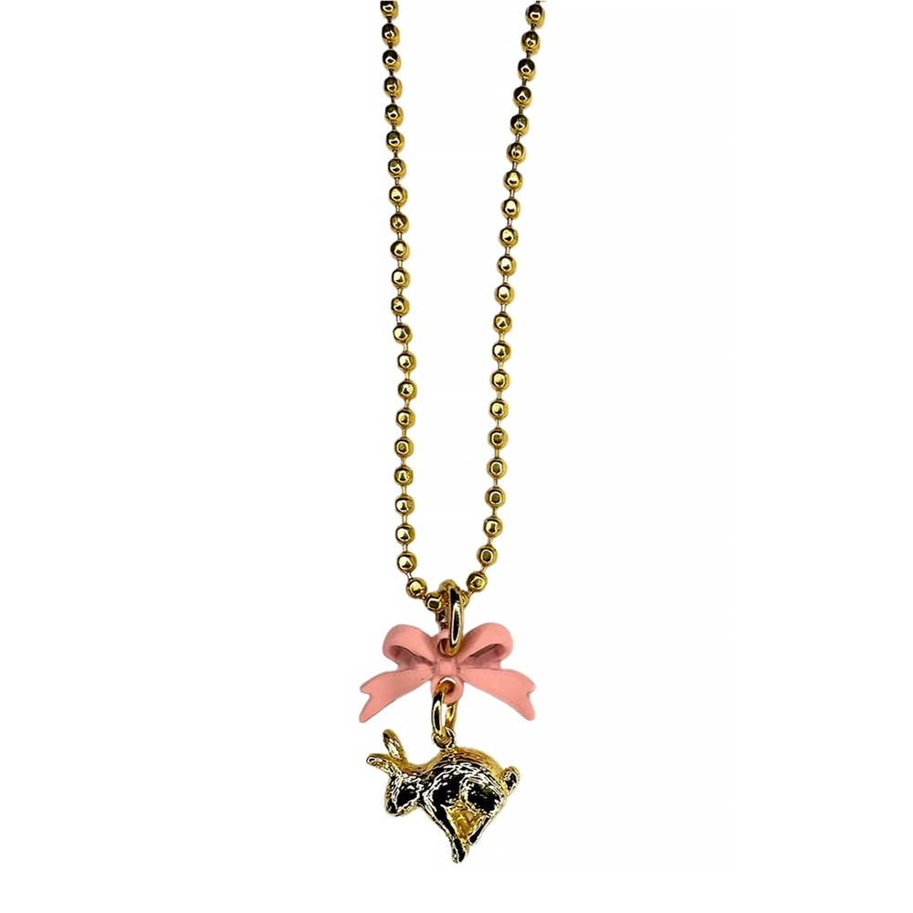 Gunner & Lux Necklace - Ribbon & Bunny
