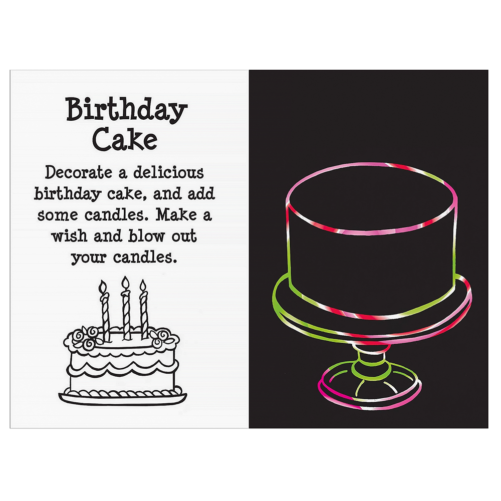 Scratch and Sketch Activity Book - Happy Birthday