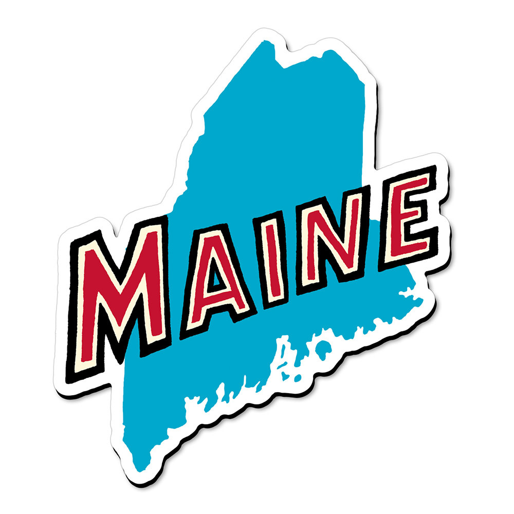 Daytrip Society - Retro Maine State Magnet