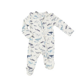 Angel Dear Angel Dear 2 Way Zipper Footie Romper - Sharks