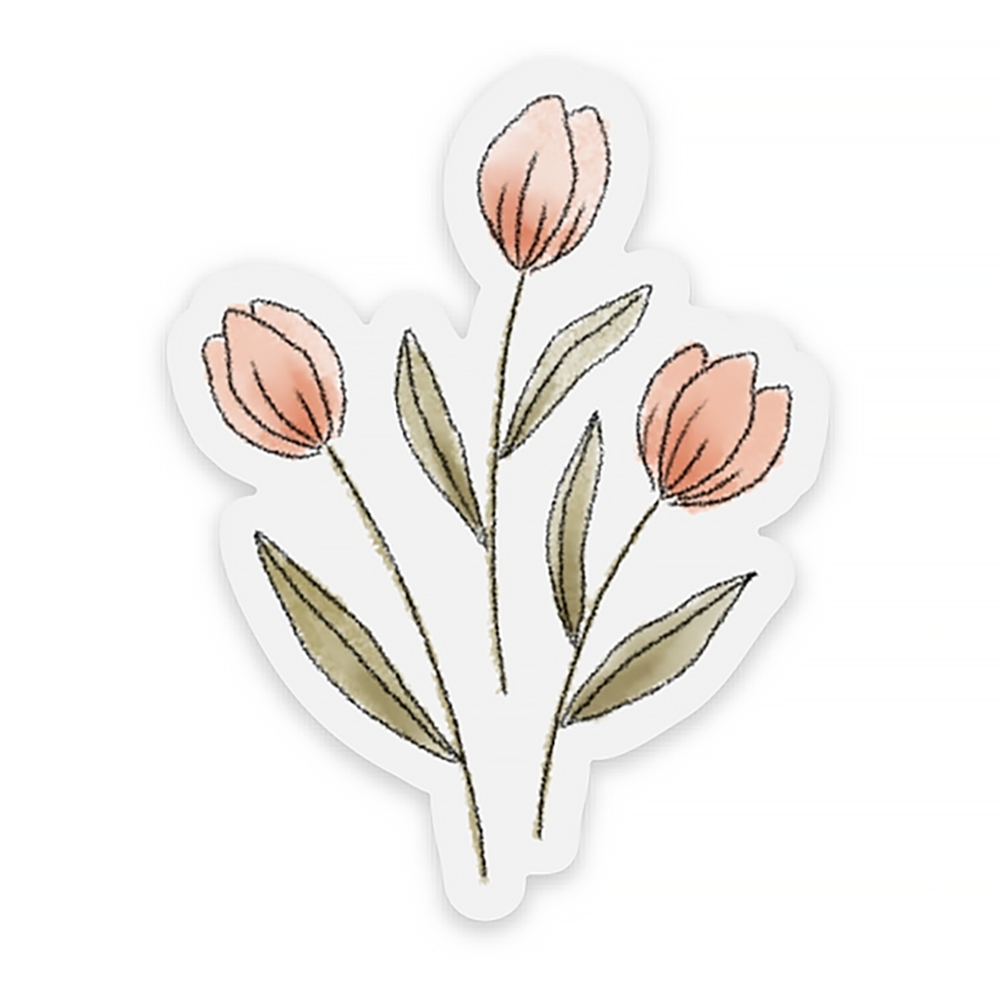Elyse Breanne Design - Dutch Tulips Clear Sticker