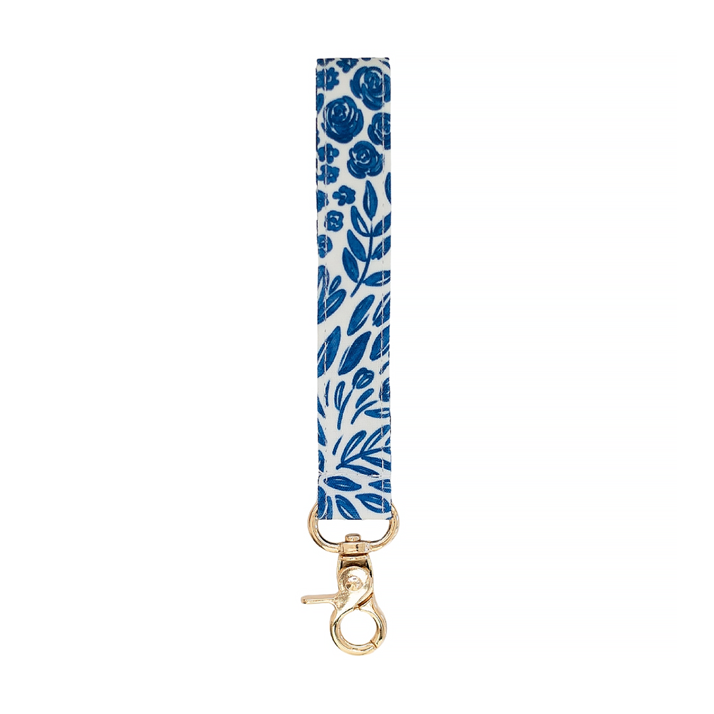 Elyse Breanne Design - Wristlet Keychain - Porcelain Floral