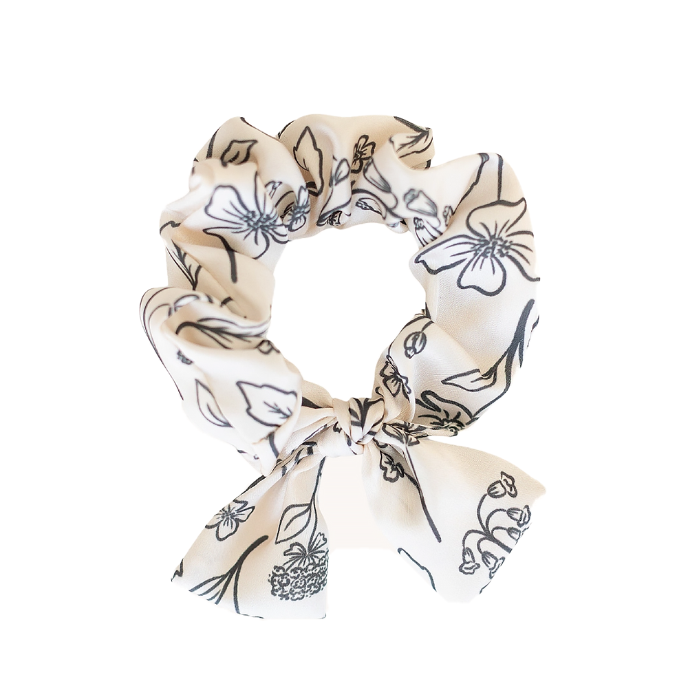 Elyse Breanne Design Satin Scrunchie - Pressed Floral