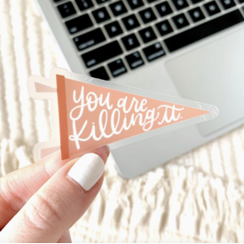 Elyse Breanne Design Elyse Breanne Design Clear Sticker - Killing It Pennant