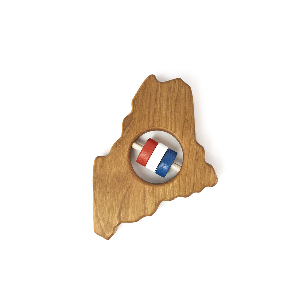 Bannor Toys - Wooden Maine Rattle - Patriotic