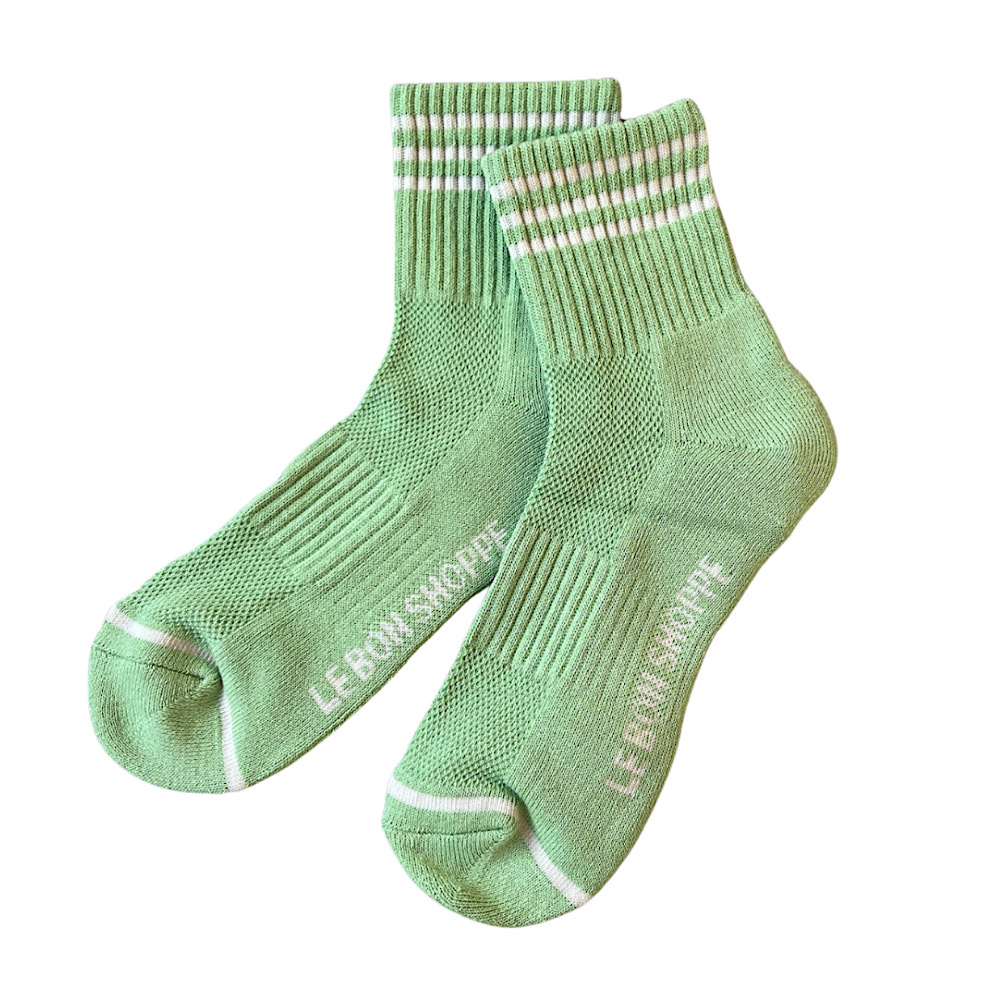 Le Bon Shoppe Le Bon Shoppe - Girlfriend Socks - Green Leaf