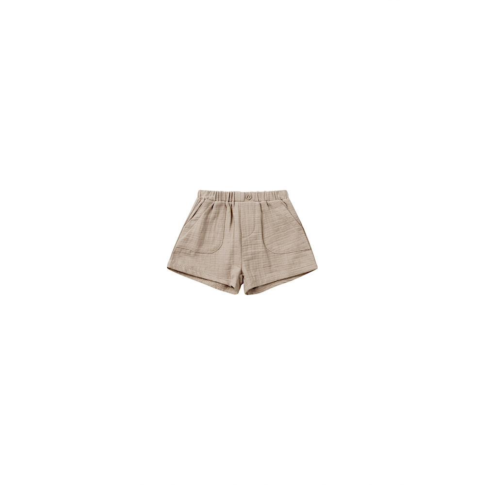 Quincy Mae Utility Shorts - Oat