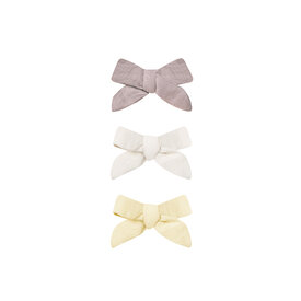 Quincy Mae Quincy Mae Bow w/ Clip - Set of 3 - Lavender/Natural/Lemon