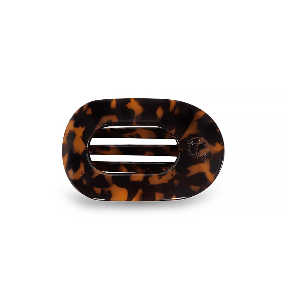 Teleties Flat Round Clip - Small - Tortoise