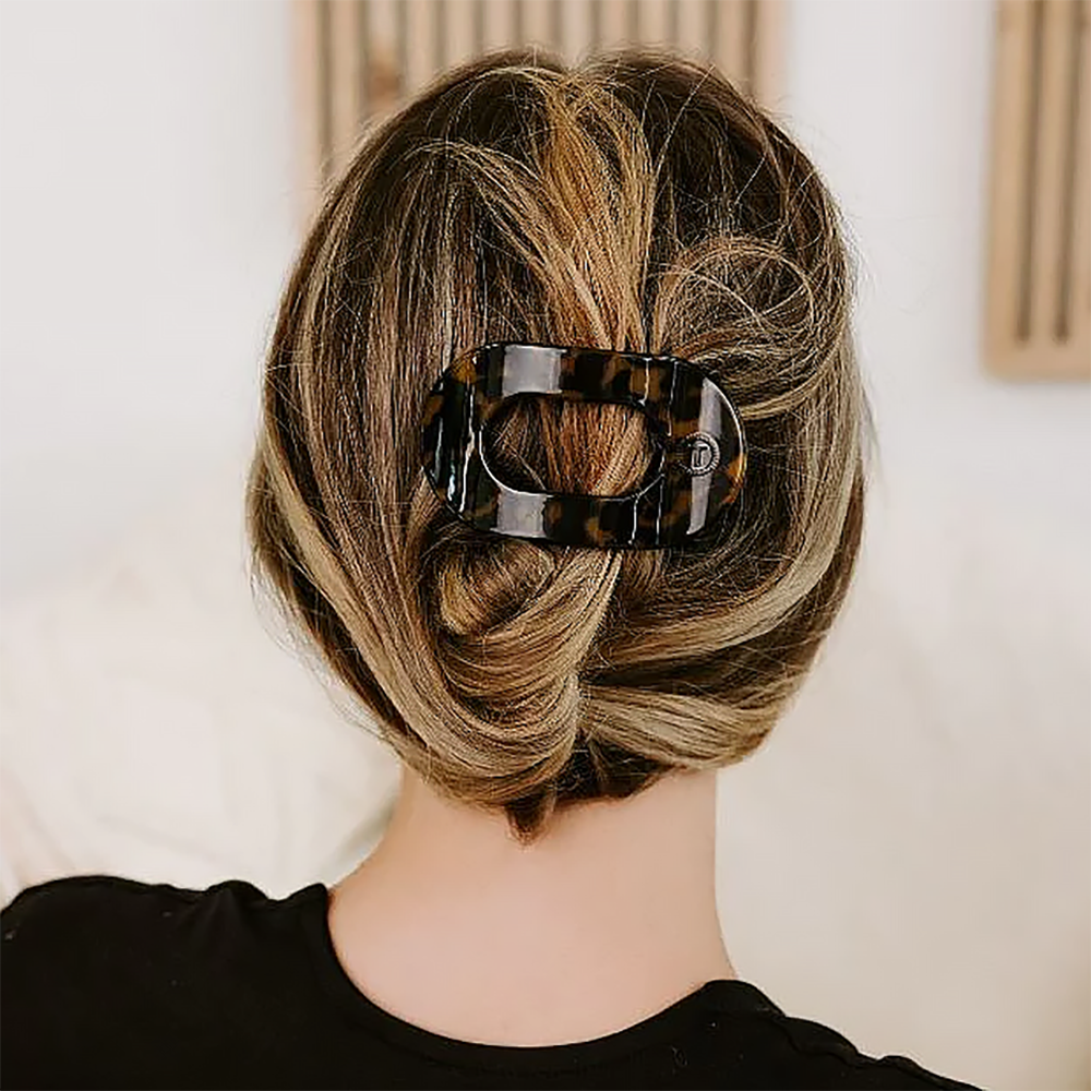 Teleties Flat Round Clip - Small - Tortoise