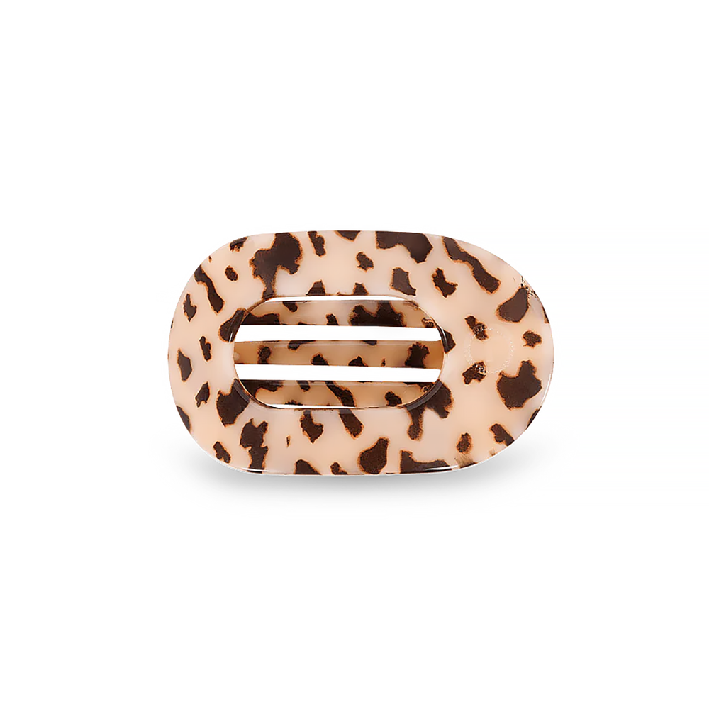 Teleties Teleties Flat Round Clip - Small - Blonde Tortoise