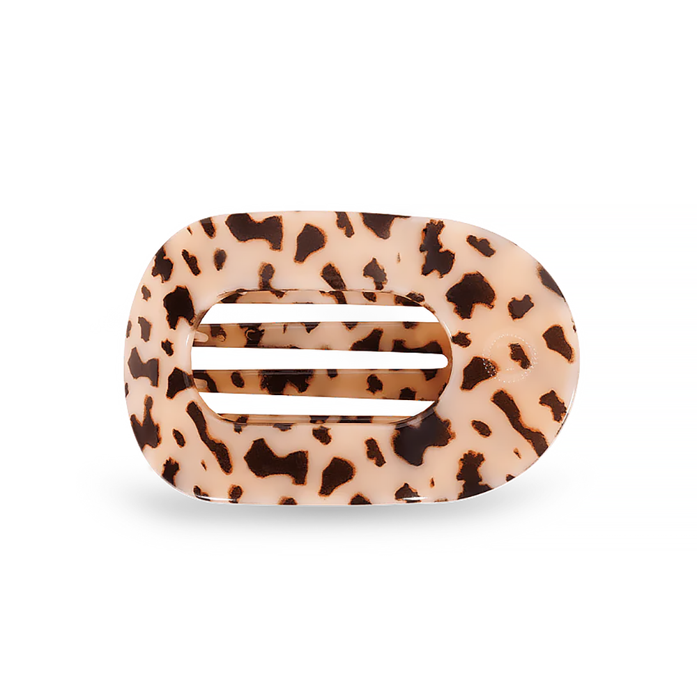 Teleties Teleties Flat Round Clip - Medium - Blonde Tortoise