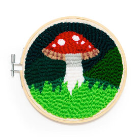 Kikkerland Punch Needle Kit - Mushroom