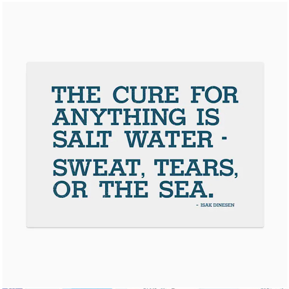 Inkwell Originals Postcard - Salt Water Quote