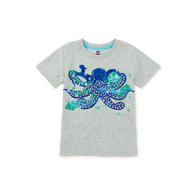 Tea Collection Tea Collection Octopus Graphic Tee - Med Heather Grey