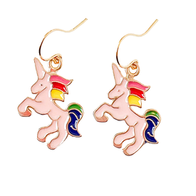 Nest Pretty Things Nest Pretty Things - Kids Unicorn Charm Earrings - Pink