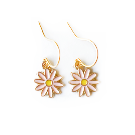 Nest Pretty Things Nest Pretty Things - Kids Daisy Charm Earrings - Pink