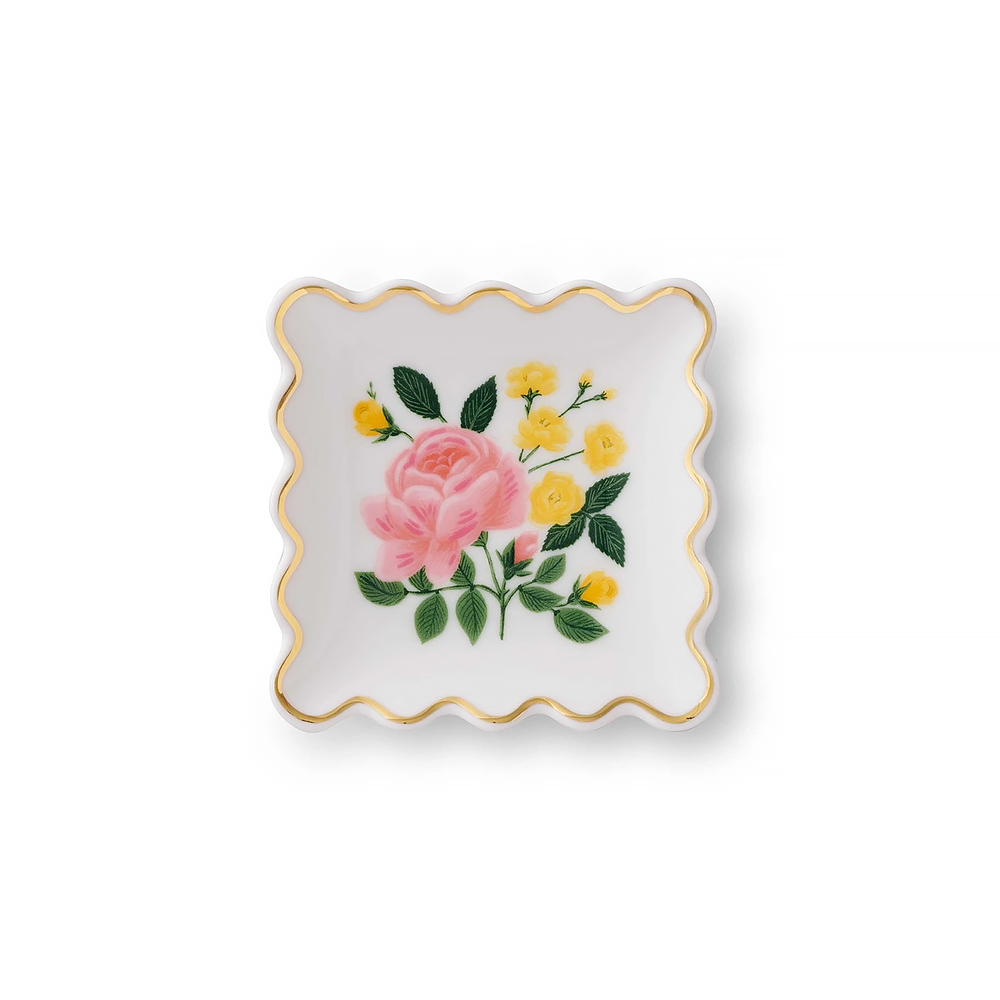 Rifle Paper Co. Scalloped Ring Dish - Roses