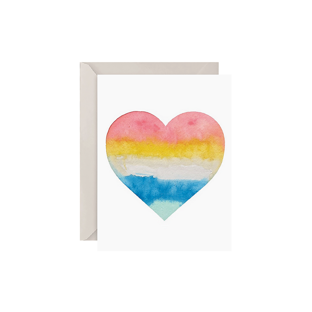 Emmy+Olly Emmy+Olly - Ombre Rainbow Heart Card