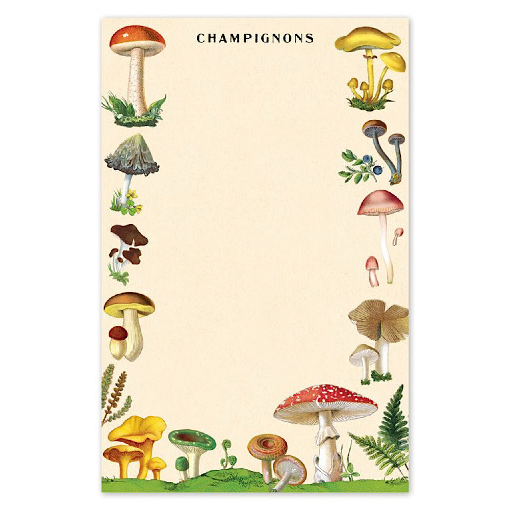 Cavallini - Notepad - Mushrooms