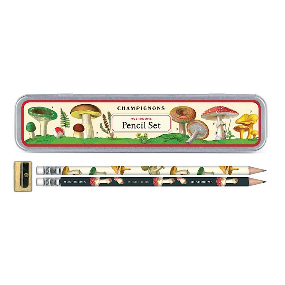 Cavallini Papers & Co., Inc. Cavallini - Pencil Set - Mushrooms
