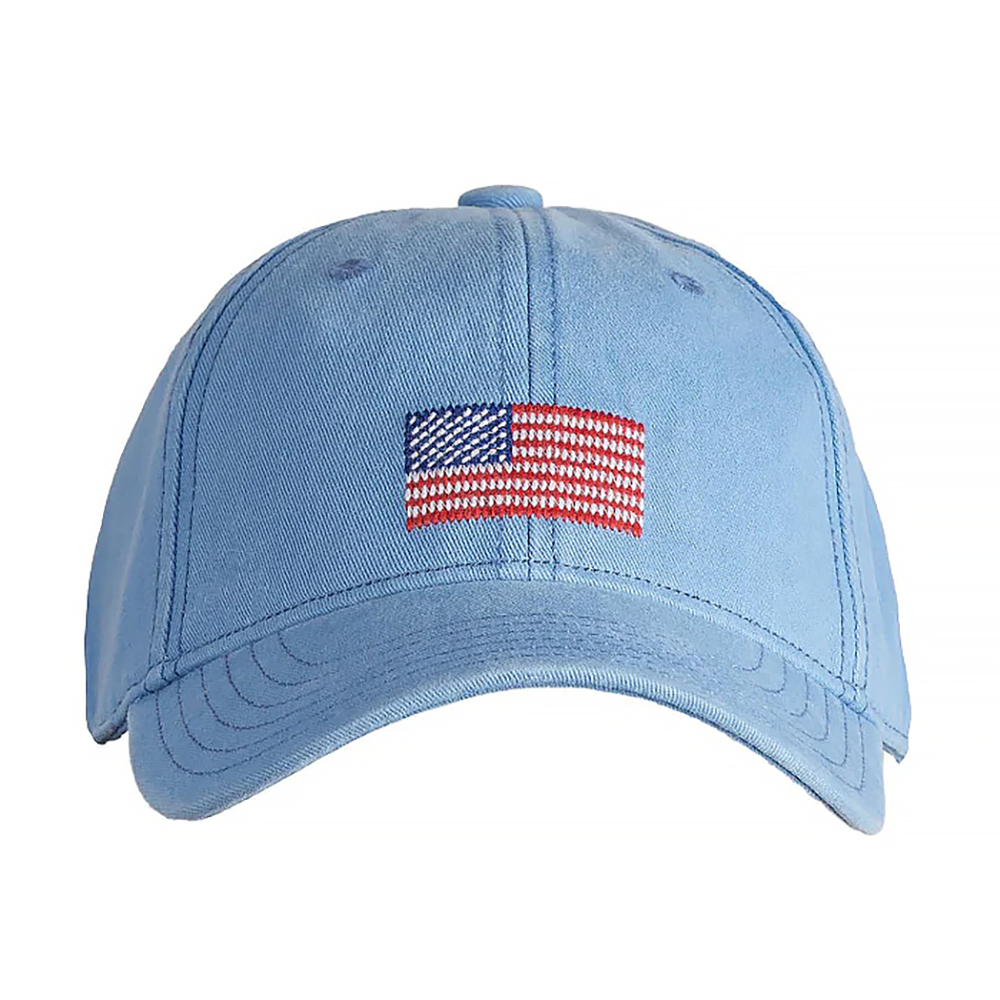 Harding Lane - Kids Baseball Hat - American Flag - Light Blue